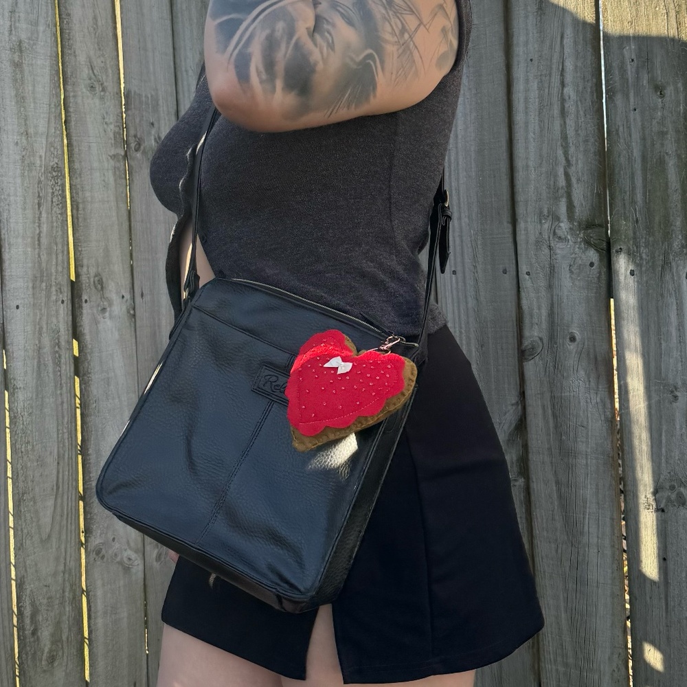 Handmade Beaded Felt Heart Bag Charms